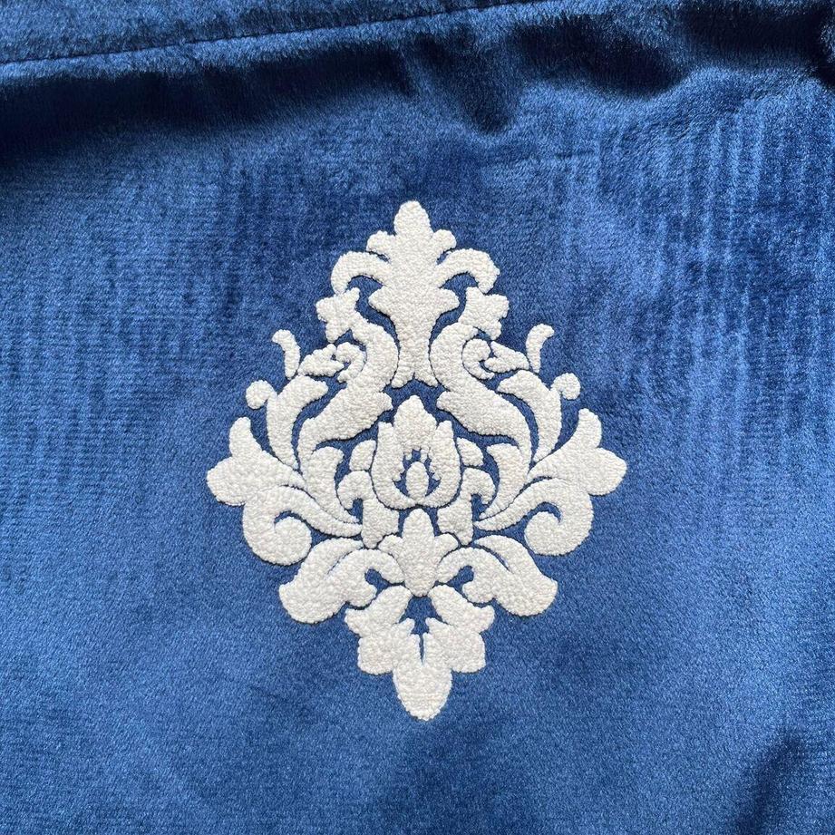 Blue Moon Embossed Throw embroidery view