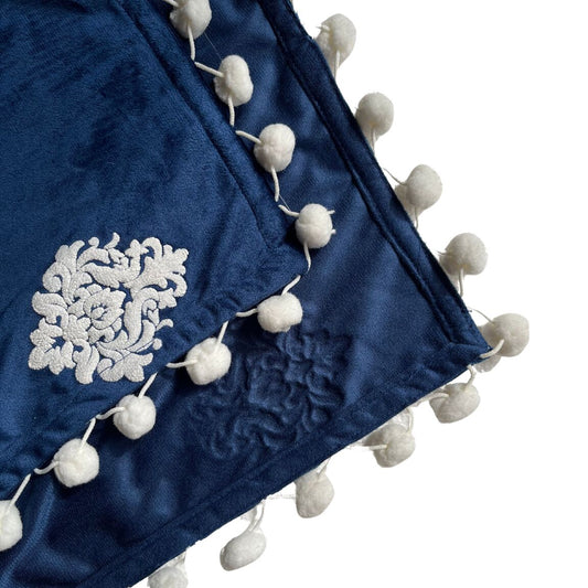Blue Moon Embossed Throw corner view