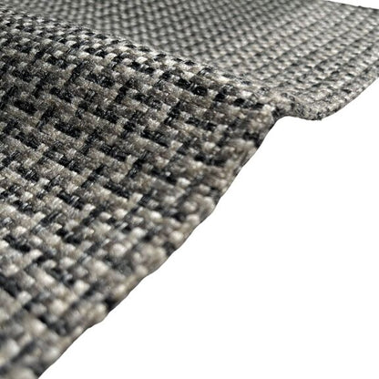 A side of the Grey Checkered Woven Jute Mats